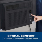 GE Window Air Conditioner Unit, 6,000 BTU for Small Rooms up to 250 sq ft. with Adjustable Fan and Cooling Settings, Perfect for Small Bedroom or Living Room, Easy Install Kit Included, White