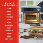 Emeril Lagasse Extra Large French Door Air Fryer Toaster Oven Combo, 24 Cooking Functions