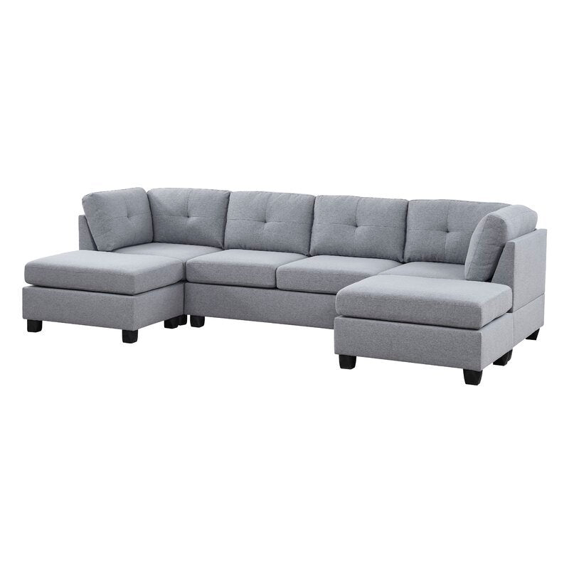 Chenault 92&prime;&prime; Wide Reversible Modular Sofa &amp; Chaise With Ottoman