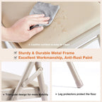 Sweetcrispy Folding Chair 12 Pack, Leather Padded Folding Chairs, Sturdy Metal Foldable Chairs