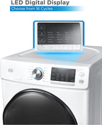 Compact Clothes Dryer, 1.5 Cu. Ft. 850W Electric Dryer, 120V Vented Portable Dryer with Stainless Steel Drum, for 5.5 lbs. of clothing for Standard Wall Outlet