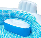 Member's Mark Elegant Family Pool 10 Feet Long 2 Inflatable Seats with Backrests