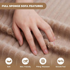 110 Cloud Sectional Couch, Boneless Sofa for Living Room Modular Sectional Sofa with Deep Seat