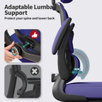 Office Chair Ergonomic Desk Chair, 330 lbs Home Mesh Desk Chair with Wheels, Comfortable Gaming Chair, High Back Office Chair