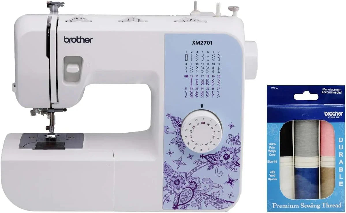 Brother XM2701 Sewing Machine Lightweight Full Featured 27 Stitches 6 Included Feet