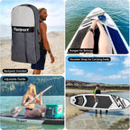 FBSPORT 11' Premium Stand Up Paddle Board Yoga Board with Durable SUP Accessories Carry Bag