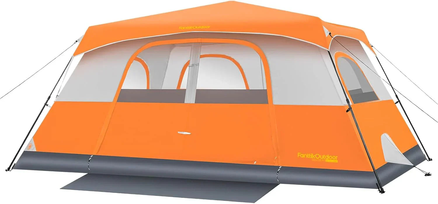 Portable camping tent for 4/6/8/10 people with instant cabin and rainproof and windproof
