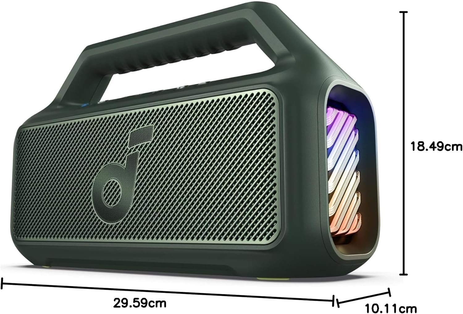 Outdoor Speaker 80W Subwoofer BassUp 2.0 24H Playtime IPX7 Waterproof Floatable RGB Lights
