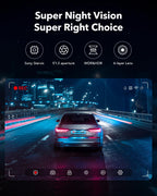 REDTIGER Dash Cam Front Rear, 4K/2.5K Full HD Dash Camera for Cars