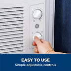 GE Window Air Conditioner Unit, 6,000 BTU for Small Rooms up to 250 sq ft. with Adjustable Fan and Cooling Settings, Perfect for Small Bedroom or Living Room, Easy Install Kit Included, White