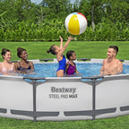 Steel Pro MAX 10 Foot x 30 Inch Round Metal Frame Above Ground Backyard Swimming Pool Set