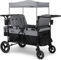 Jeep Wrangler Deluxe 4 Seater Stroller Wagon by Delta Children Premium Quad Stroller Wagon