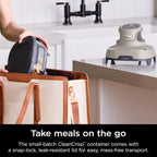 Ninja Crispi 4 in 1 Portable Glass Air Fryer Cooking System 4QT 6 Cup TempWare Glass Containers