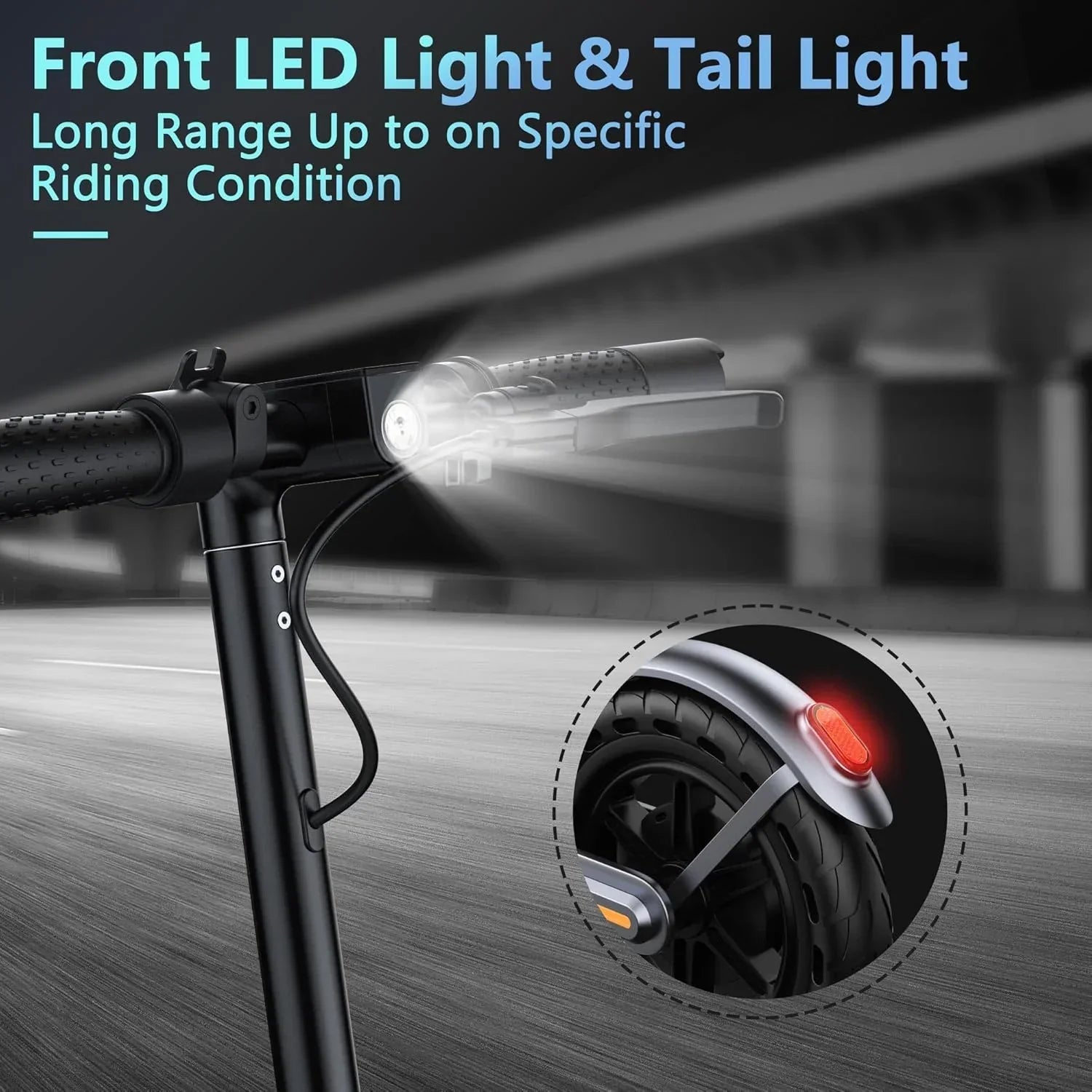 Electric Scooter 350W/500W Powerful Motor 8.5"/10" Solid Tires 19/22Mph 28/21/12 Miles Range