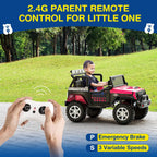 L8 Ride On Car 2 Seater 12V Kids Electric Car Remote Control 4-Wheel Suspension Bluetooth Speaker