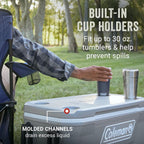 Coleman Classic Series Insulated Portable Wheeled Cooler, Leak-Resistant Outdoor Hard Cooler Keeps Ice up to 5 Days, 100-Quart