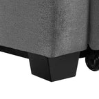 Serta Sabrina 73" Queen Rolled Arm Tufted Back Convertible Sleeper Sofa with Cushions (Dark Gray)