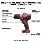 M18 18V Lithium-Ion Cordless Combo Tool Kit (7-Tool) with Two 3.0 Ah Batteries, Charger and Tool Bag