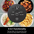 Ninja Crispi 4 in 1 Portable Glass Air Fryer Cooking System 4QT 6 Cup TempWare Glass Containers