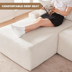 110 Cloud Sectional Couch, Boneless Sofa for Living Room Modular Sectional Sofa with Deep Seat