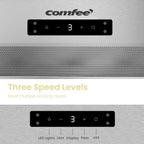 Comfee 30" Under Cabinet Ducted/Ductless Convertible Slim Vent Durable Stainless Steel Kitchen Reusable Filter