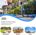 AOTOB 8FT 10FT 12FT 14 FT 15FT Trampoline with Safety Enclosure Net，Outdoor Trampoline with Basketball Hoop, Heavy Duty Jumping Mat and Spring Cover Padding for Kids and Adults, Storage Bag and Ladder