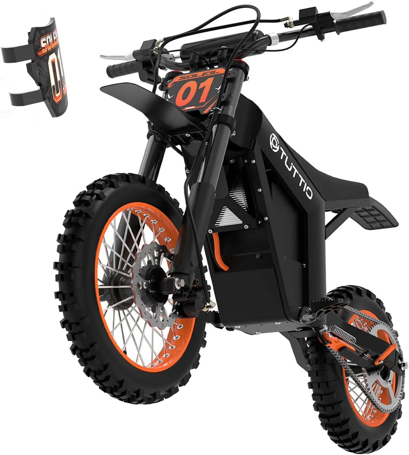 Tuttio Soleil01 Electric-Dirt-Bike for Teens Adults, 14"/12" Fat Tire 2000W 37MPH Electric-Motorcycle