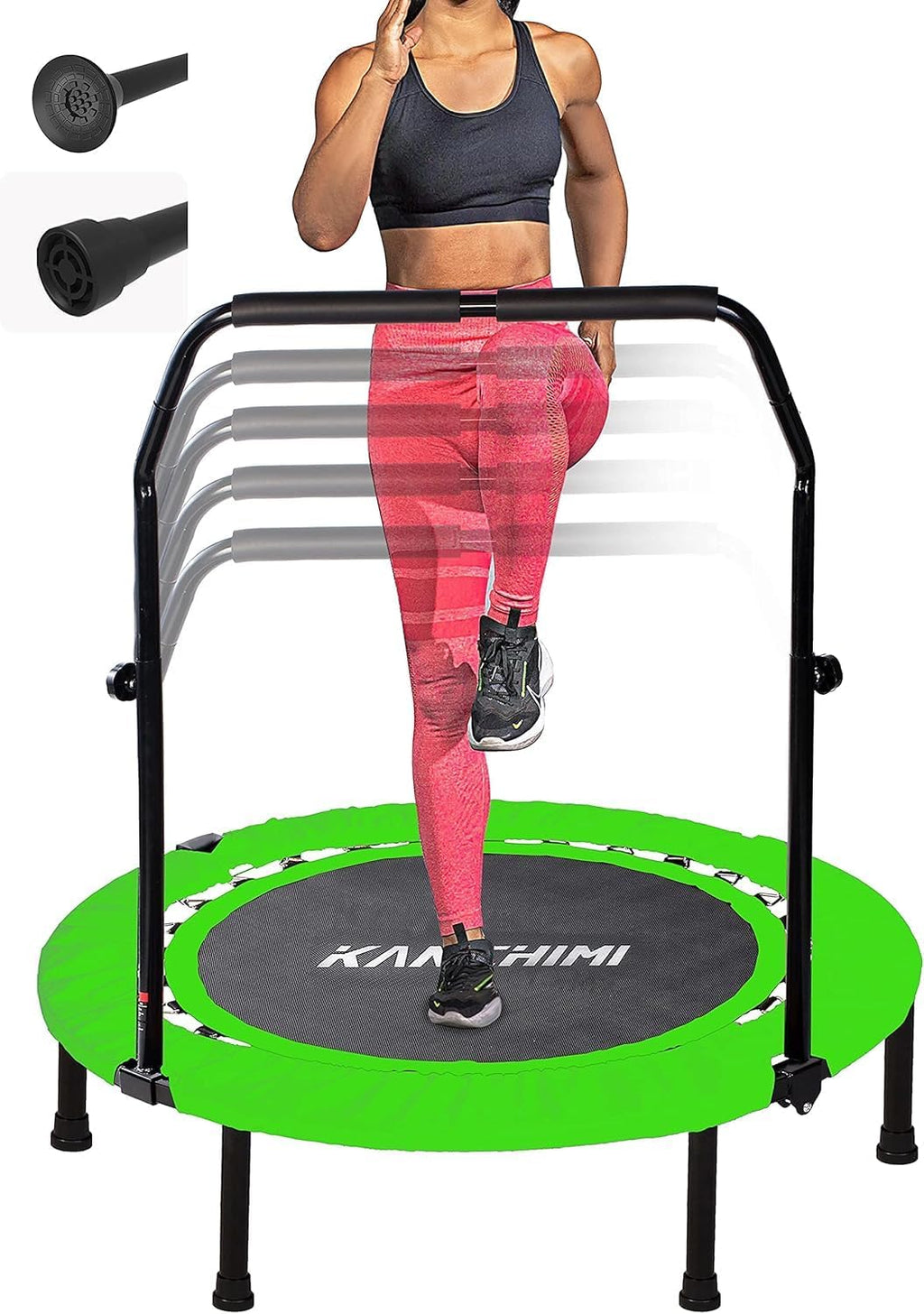 Kanchimi 40" 48" Folding Mini Fitness Indoor Exercise Workout Rebounder Trampoline
