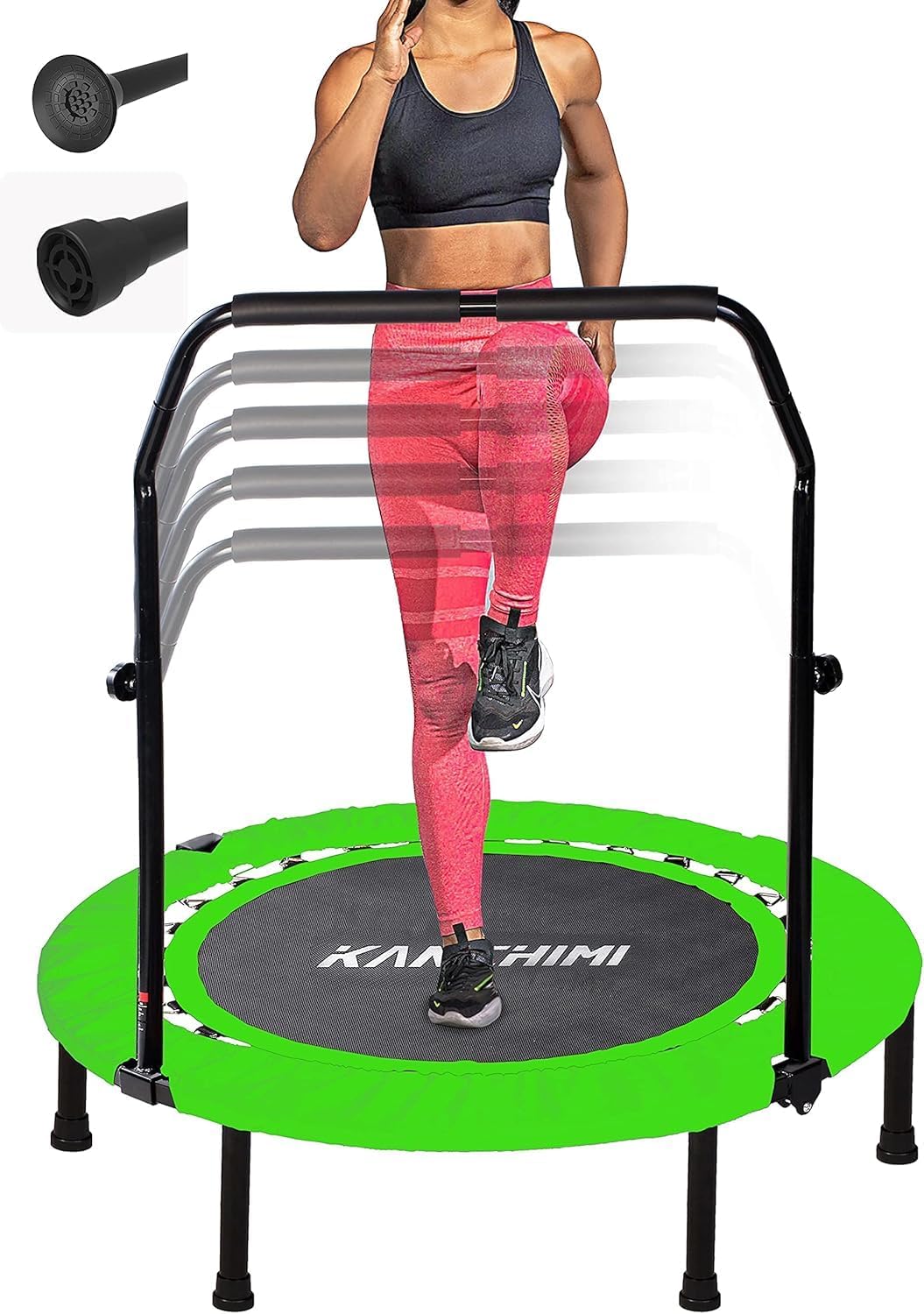 Kanchimi 40" 48" Folding Mini Fitness Indoor Exercise Workout Rebounder Trampoline