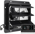 VEVOR 254mm Exhaust Fan with Temp & Humidity Control, EC-Motor, 843 CFM Adjustable Speed for Ventilation