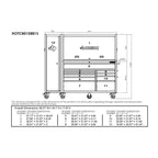 80 in. W 10-Drawer, Deep Combination Tool Chest and Rolling Cabinet Set in Matte Black (3-Piece)