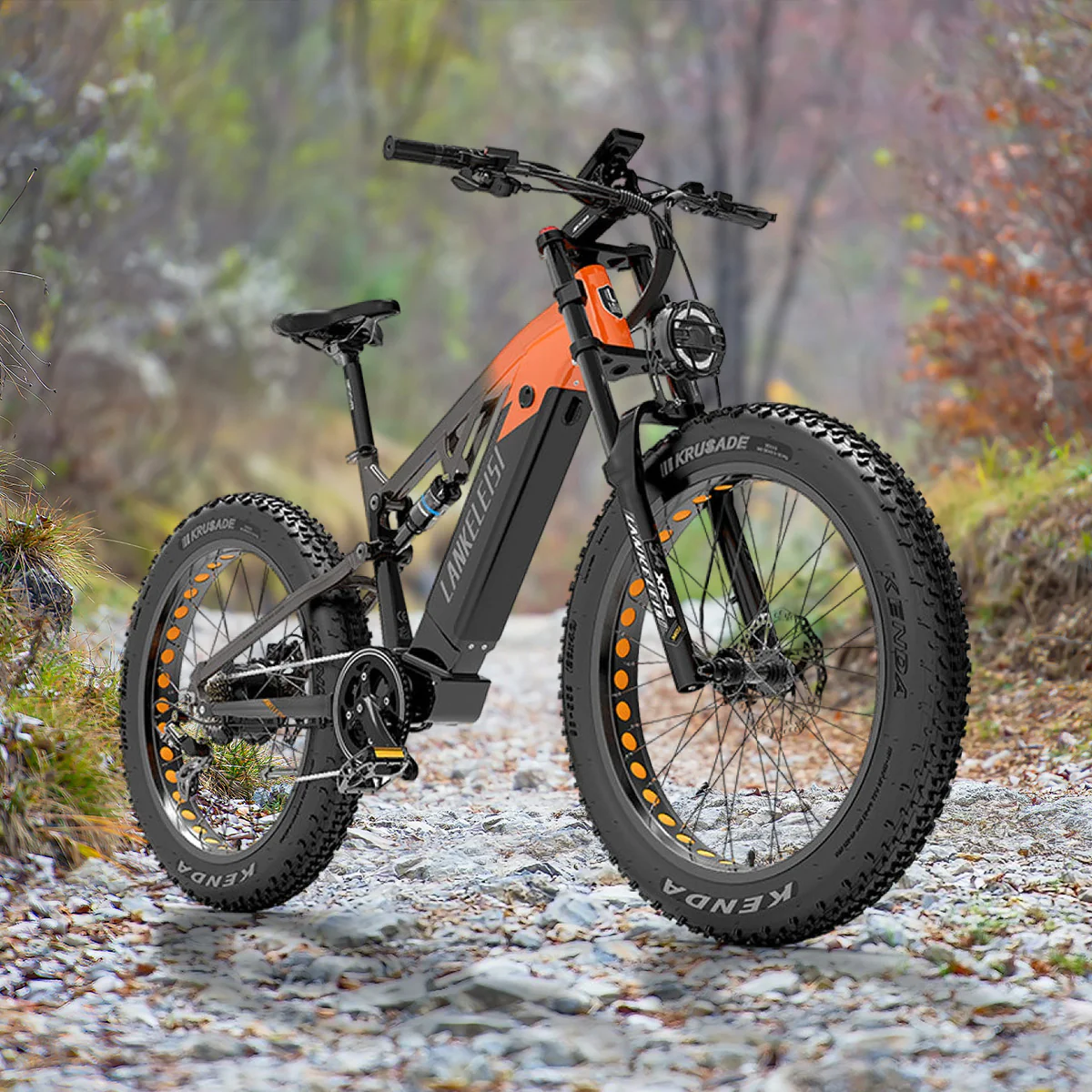 Lankeleisi RV800 Plus 750W Bafang Motor 26" Fat Bike Fully E-Mountainbike 20Ah
