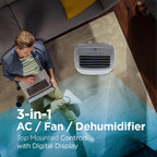BLACK+DECKER 10,000 BTU Portable Air Conditioner for Rooms up to 450 Sq with Remote Control