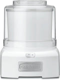 Cuisinart 1.5L Ice Cream Maker, Frozen Dessert Machine for Gelato, Sorbet & Yoghurt, Easy to Clean, BPA-Free, White