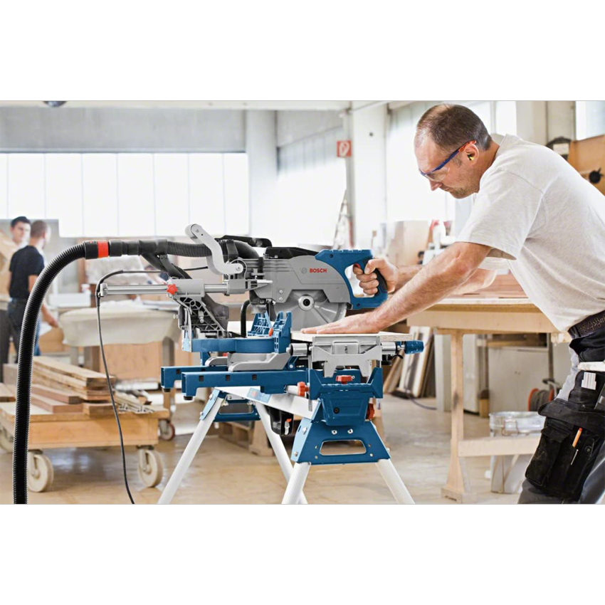 Bosch Professional GT GCM 8 SJL + GTA 2600 Scie &agrave; Onglet radiale ch&acirc;ssis Professional, Bleu