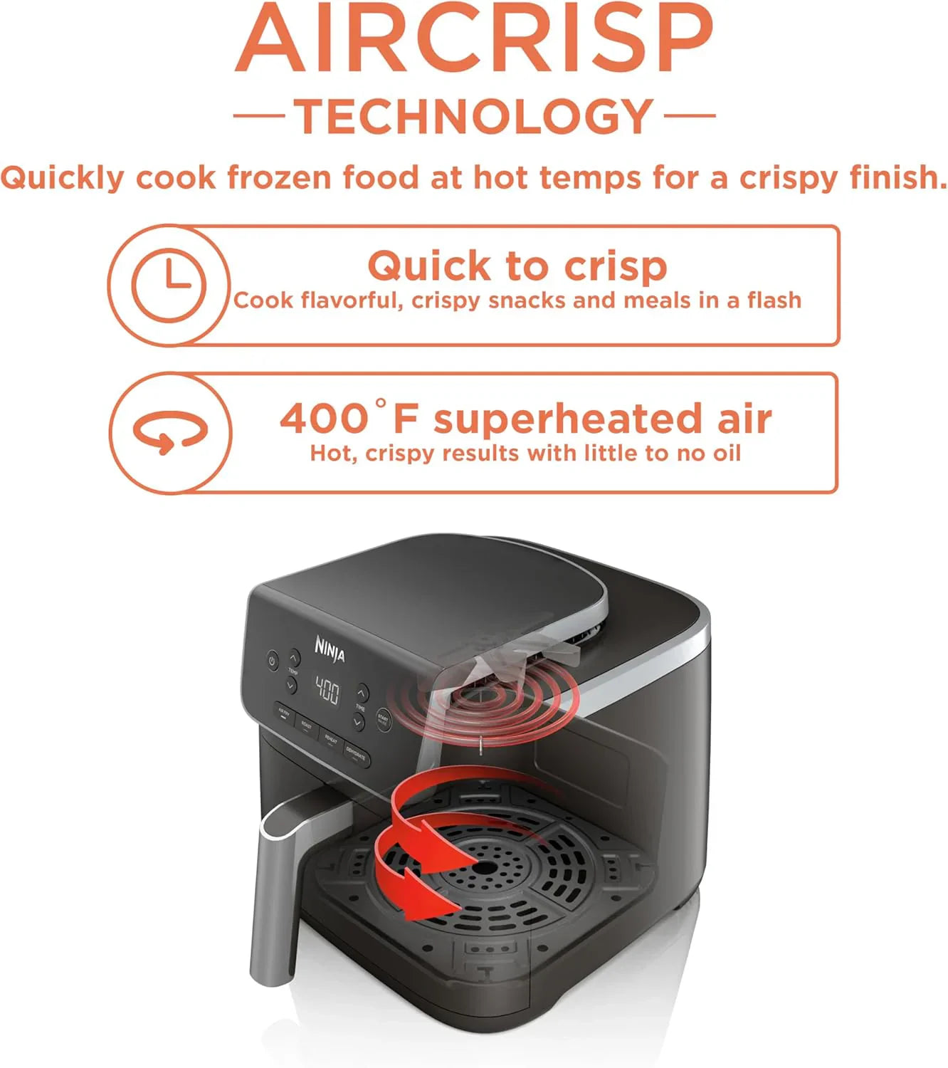 Ninja Air Fryer Pro XL 6-in-1 with 6.5 QT Capacity Max Crisp Air Fry Air Roast Bake