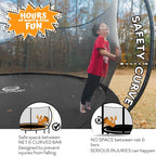 JUMPZYLLA Trampoline 8FT 10FT 12FT 14FT 15FT 16FT Trampoline with Enclosure - Recreational Trampolines with Ladder and AntiRust Coating, ASTM Approval Outdoor Trampoline for Kids