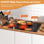 Karinear 30 Inch Electric Cooktop 4 Burners Built-in Ceramic Cooktop Radiant Electric Stove Top