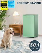 Upstreman 3.2 Cu.Ft Mini Fridge Freezer Single Door Fridge Dorm Fridge Adjustable Thermostat