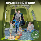 TIMBER RIDGE 5-9 Person SUV Tent with Screen Porch and Awning for Family Camping, Weather Resistant and Portable Van or Car Tent, Includes Rainfly and Storage Bag, 13' W X 10' L X 7.1' H