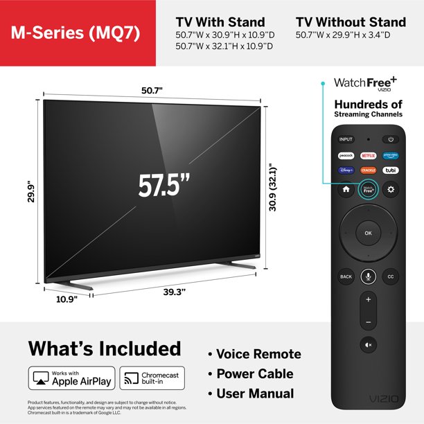VIZIO 58" Class M7 Series Premium 4K UHD Quantum Color LED SmartCast Smart TV M58Q7-J01
