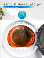 Compact Clothes Dryer, 1.5 Cu. Ft. 850W Electric Dryer, 120V Vented Portable Dryer with Stainless Steel Drum, for 5.5 lbs. of clothing for Standard Wall Outlet