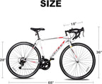 WEIZE Road Bike 700C Wheel City Commuter Bicycle Shimano 14 Speed Drop Bar Racing Adult Bike