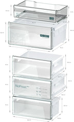 SIEMENS KG39NXIBF iQ300 Free-standing fridge-freezer with freezer at bottom 203 x 60 cm Brushed steel anti-fingerprint