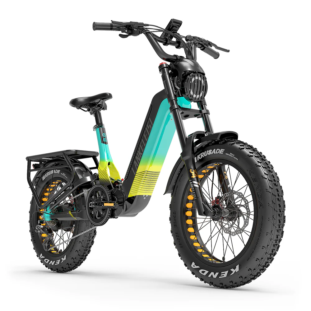 Lankeleisi RX800 Plus 1000W 20" Fatbike Full Suspension Electric Bike 48V 20Ah SUV E-Bike