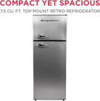Frigidaire 2 Door Apartment Size Refrigerator Freezer Combo 7.5 cu ft Platinum Series Stainless