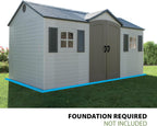 Lifetime 6446 Outdoor Storage Shed 8 x 15 Foot Desert Sand