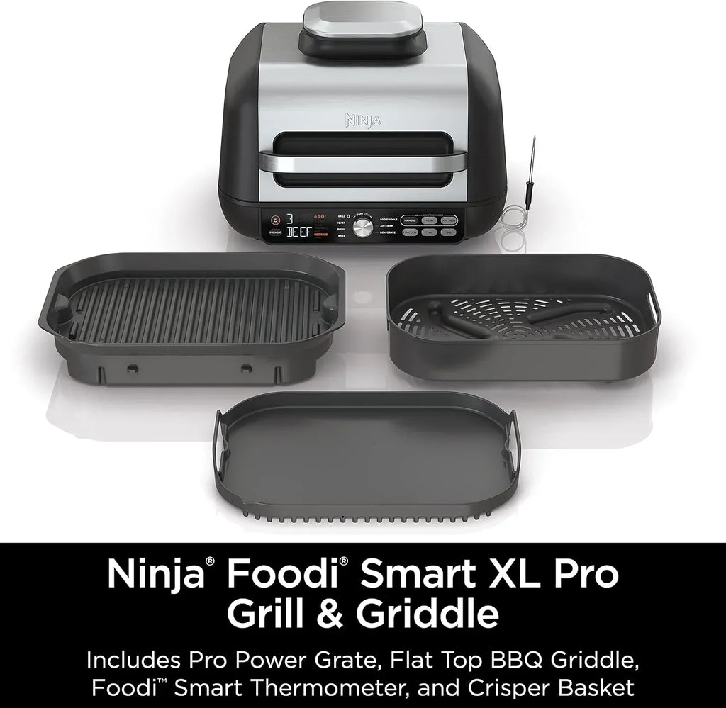 Ninja Foodi Smart XL 6-in-1 Indoor Grill with Air Fry Bake Roast Broil and Dehydrate