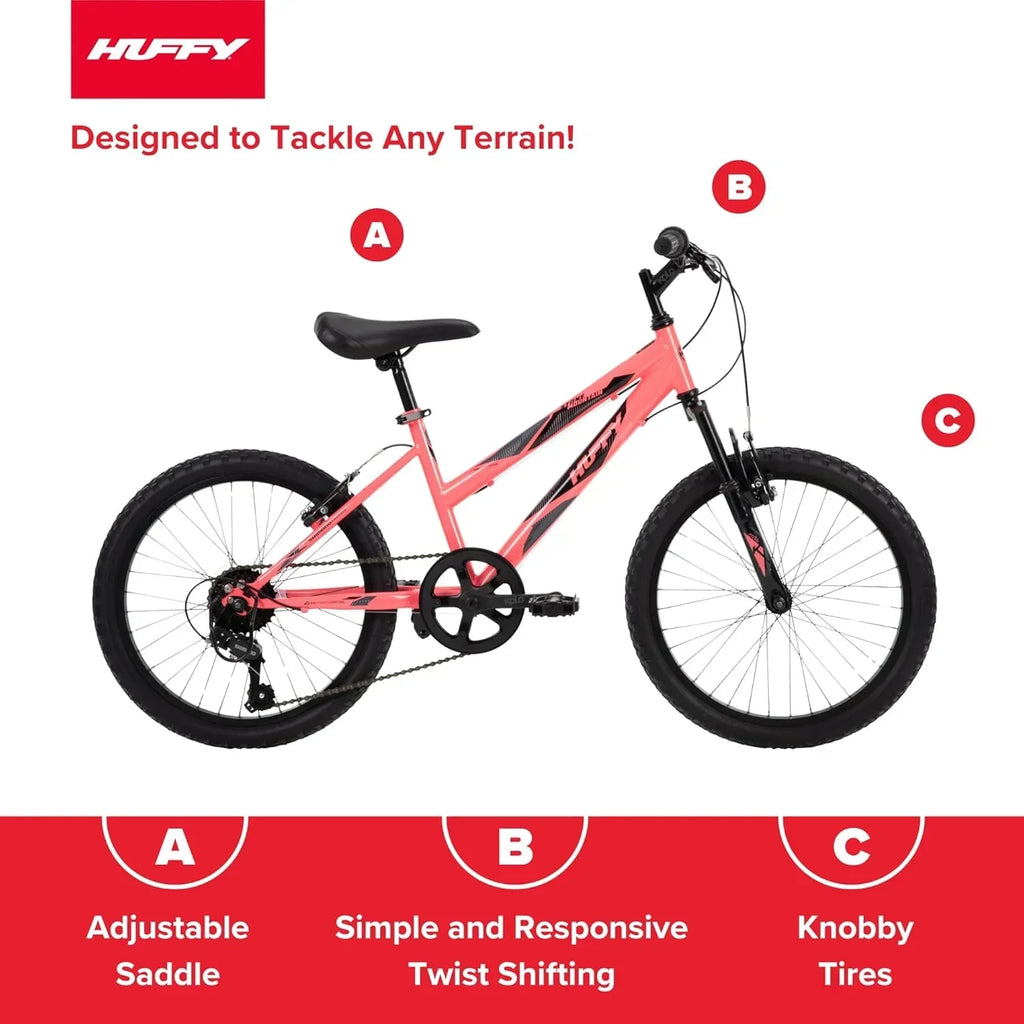 Huffy Stone Mountain Hardtail Mountain Bike for Boys/Girls/Men/Women 20"/24"/26" Sizes