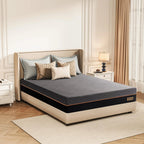 EGOHOME 14 Inch King Size Memory Foam Mattress for Back Pain, Cooling Gel Mattress Bed in a Box, Made in USA, CertiPUR-US Certified, Therapeutic Medium Mattress, 76x80x14 Black